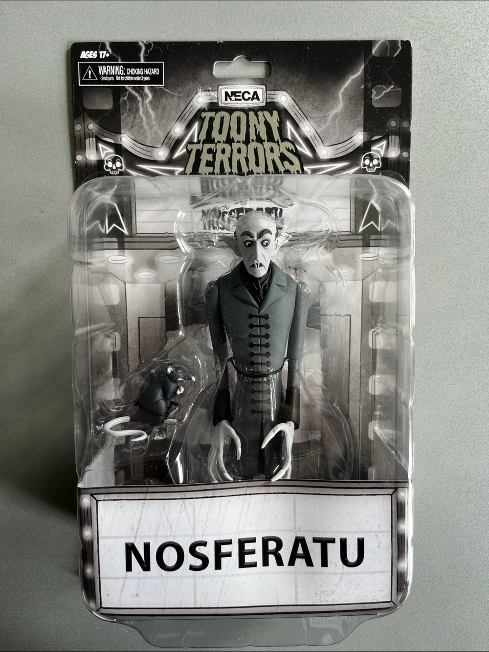 NIB NECA Toony Terrors Nosferatu Figure - Gray & Black